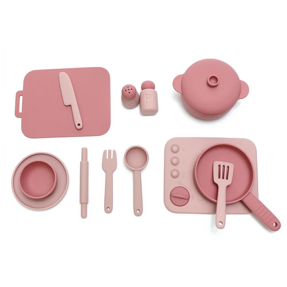 Jouets de cuisine pour enfants, ensemble de plats en Silicone de qualité alimentaire, Mini jouets de