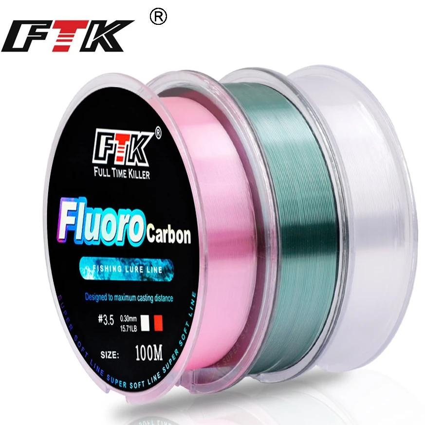 FTK 100m ligne de pêche en fluorocarbone 4.13-34.32LB revêtement en fluorocarbone japon Fiber de car
