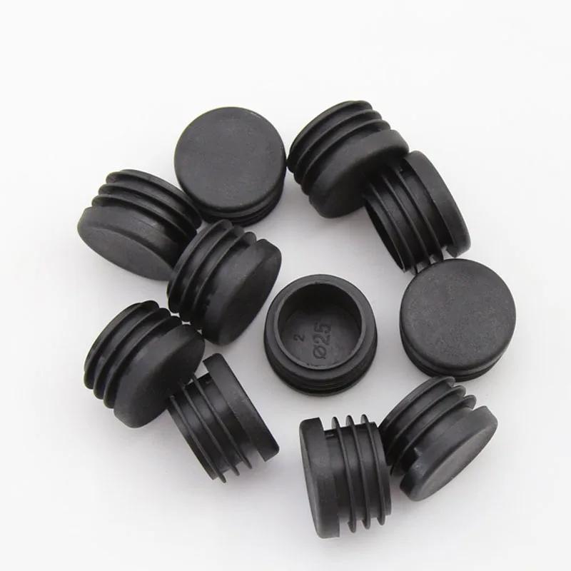 Bouchon de trou rond en acier, 4 pièces, bouchon d'extrémité d'insertion de tuyau en plastique, couv