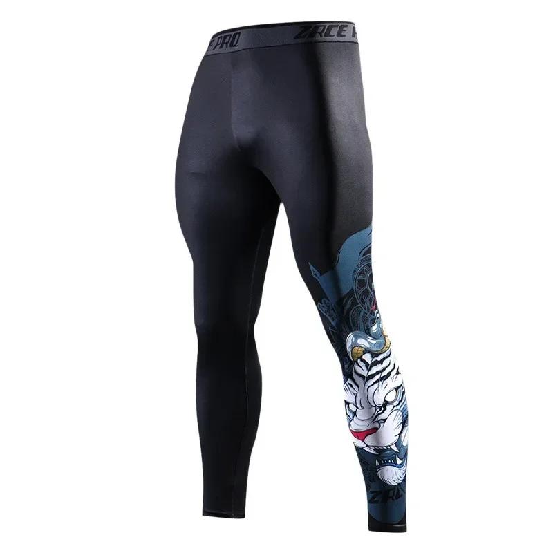 Collants de course longs Dean M pour hommes - Pantalons polyvalents randonnée, fitness, football