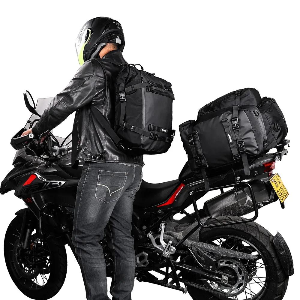 Rhinowalk Moto Siège Arrière Sac 10L Ou 20L Ou 30L Selle Étanche Côté Sac Bagages Pack Multifonction