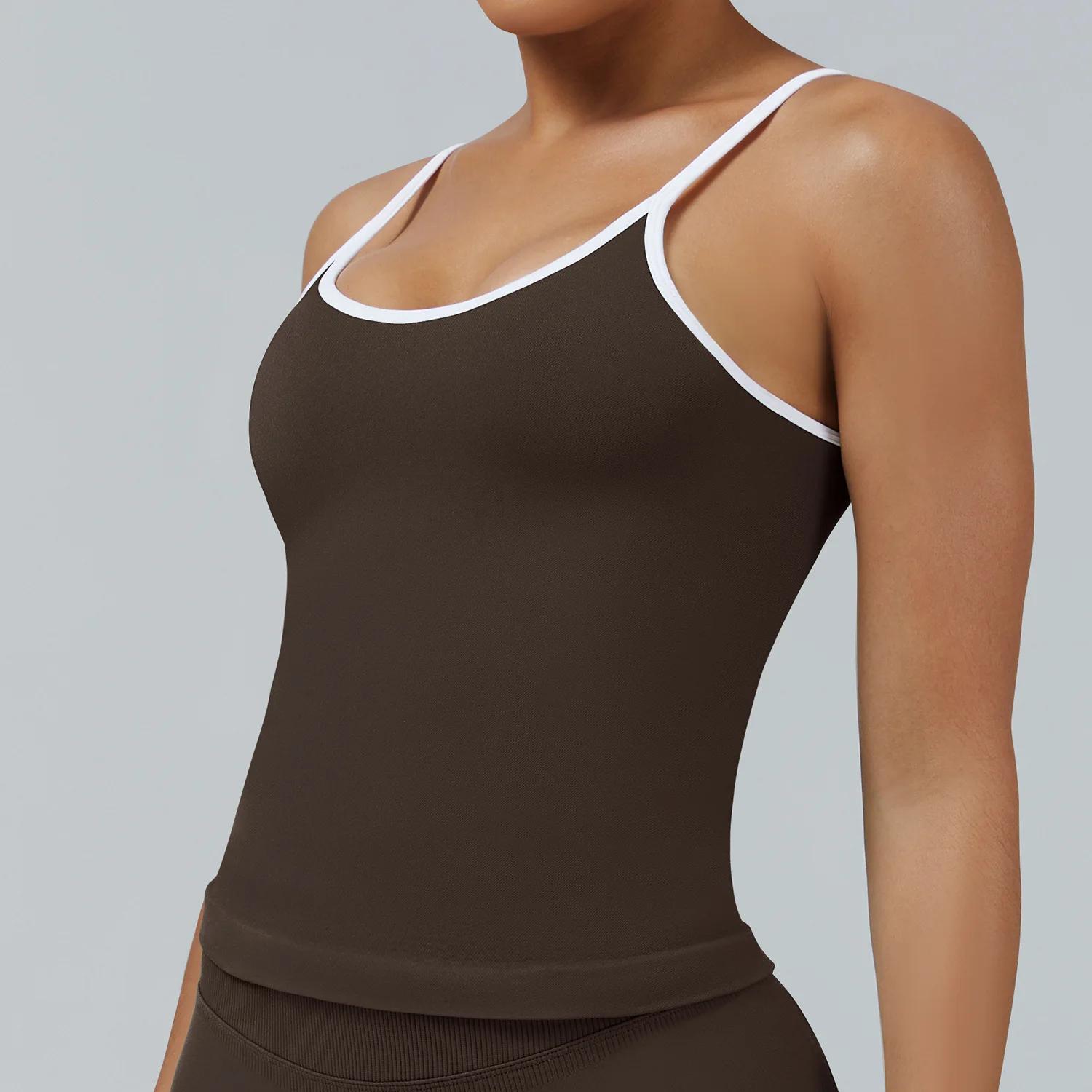 Soutien-gorge de sport haute performance pour femme, push-up, sans couture, respirant, pour fitness,
