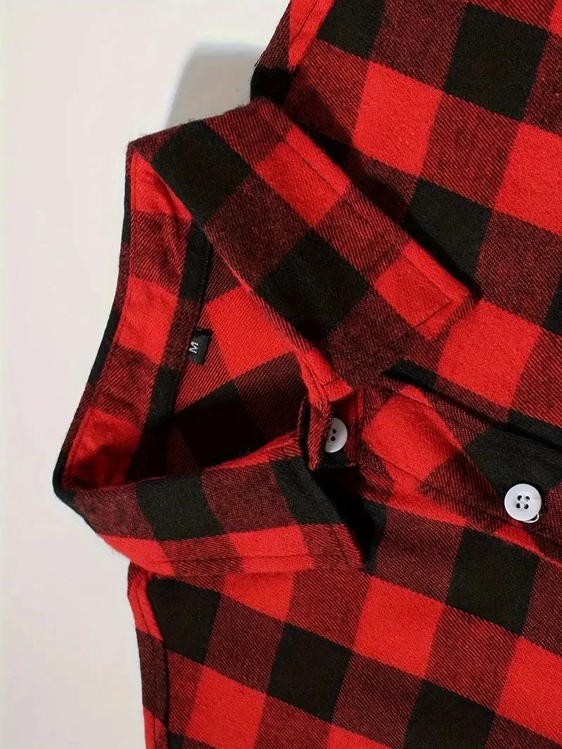 Chemises pour hommes simple boutonnage classique Plaid intelligent décontracté chemise en flanelle à