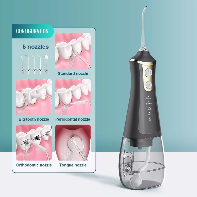 Irrigateur dentaire Xiaomi, mode DIY, 5 jets, irrigateur à eau, nettoyage buccal, machine à laver la