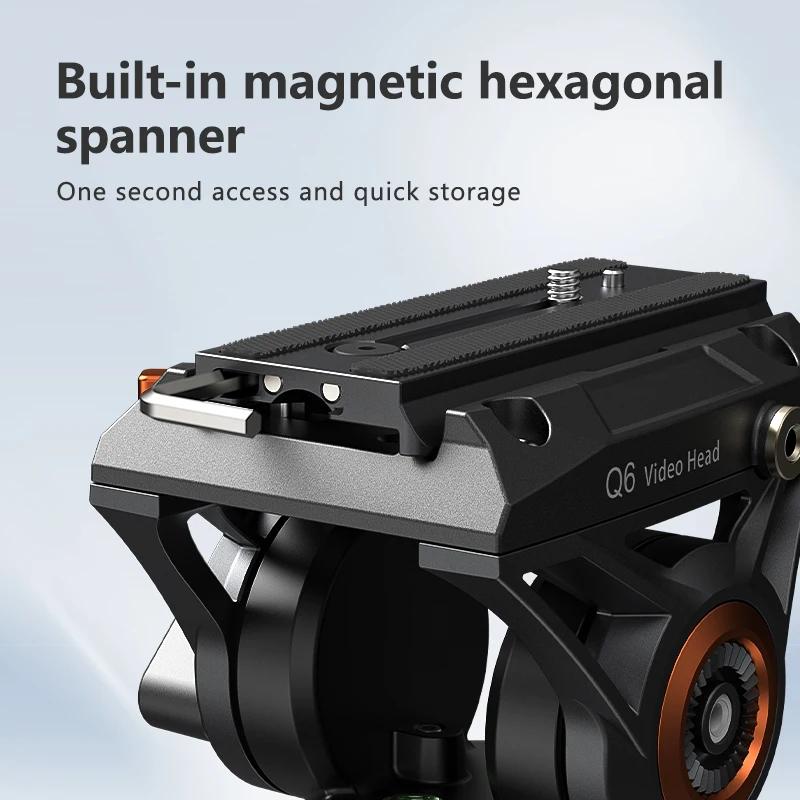 COMAN Q6 tête vidéo à cardan panoramique avec plaque à dégagement rapide Compatible DJI RS4 Manfrott