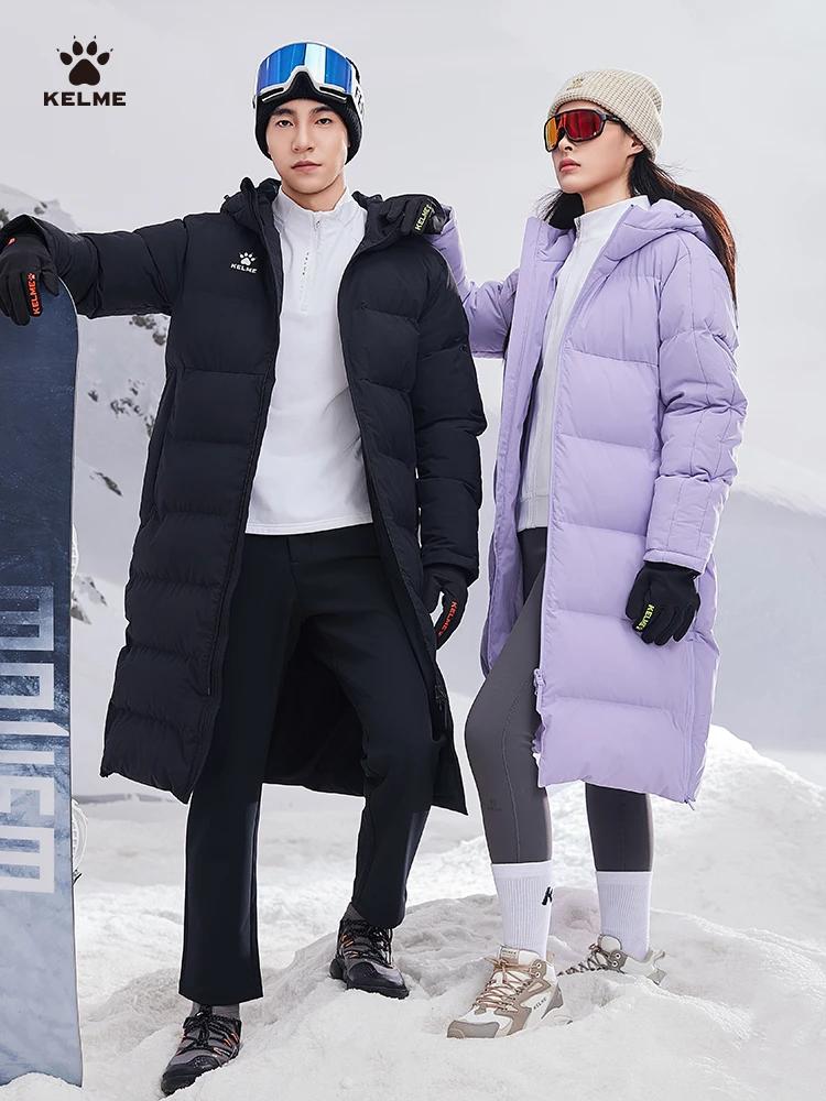 Kelme veste longue en coton à capuche pour les sports d'entraînement de Football pour femmes, veste