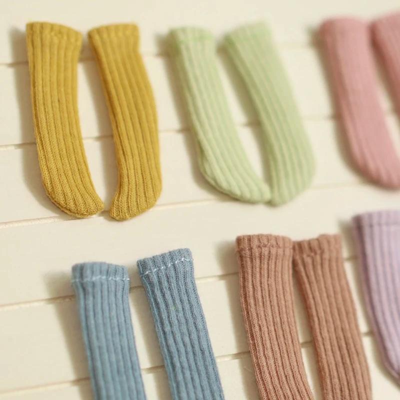 Une paire de chaussettes pour poupée Blyth, chaussettes courtes de couleur bonbon, accessoires pour