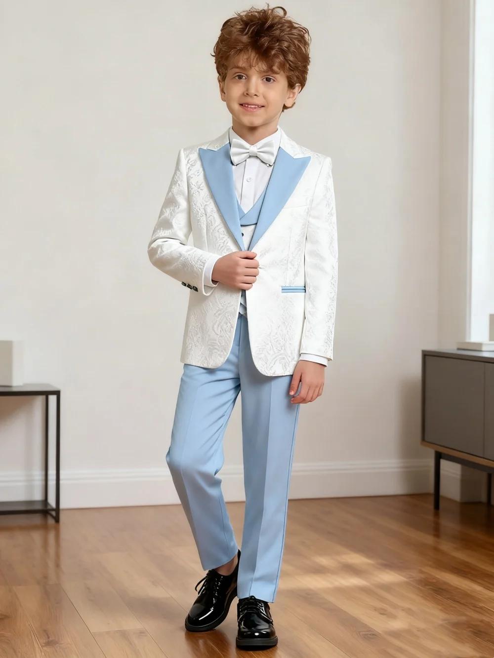 Ensemble de costume Paisley pour garçons de 3 à 14 ans, expédition 24 heures sur 24, costumes formel