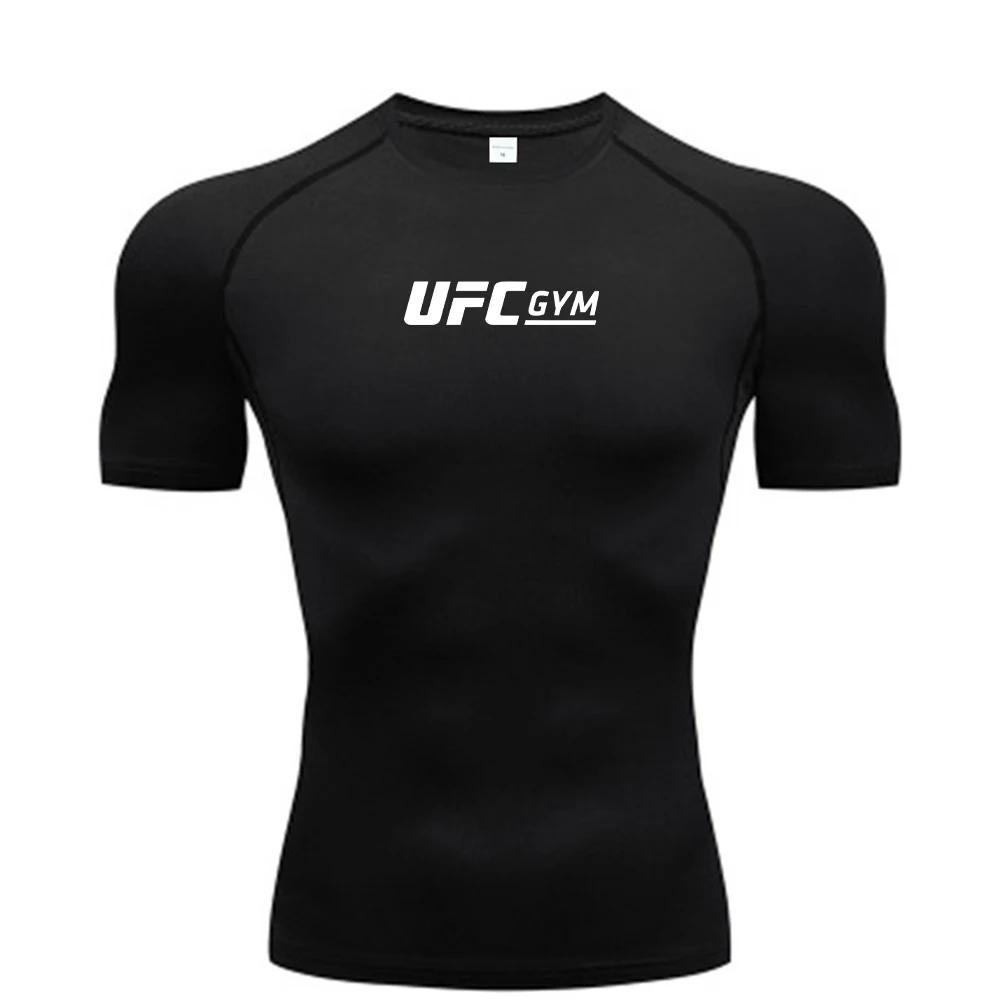 T-shirt de compression pour homme, séchage rapide, manches courtes, été, fitness, course à pied, hau