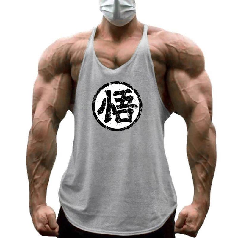 Débardeur homme coton respirant sans manches Fitness musculation Y-back été mode sport