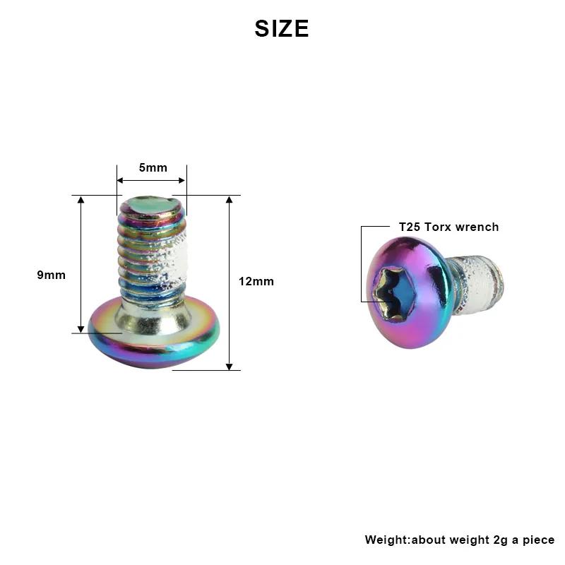 Boulons Torx pour Rotor de frein à disque T25 M5x9mm, 12 pièces, en acier inoxydable, vis de fixatio