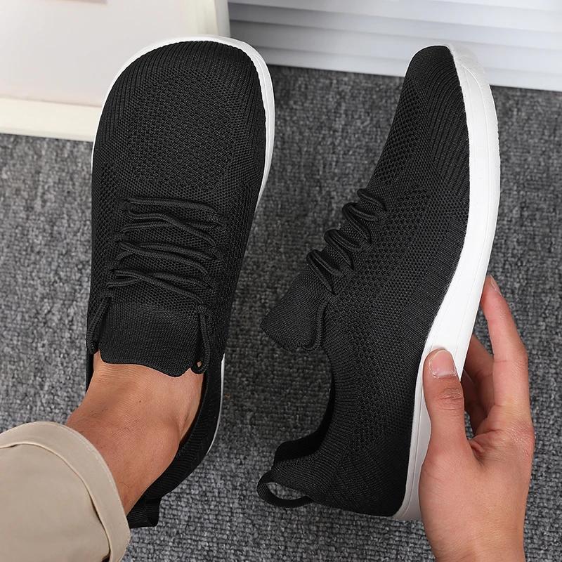 Chaussures de sport confortables et respirantes en maille pour hommes et femmes, version large, pour
