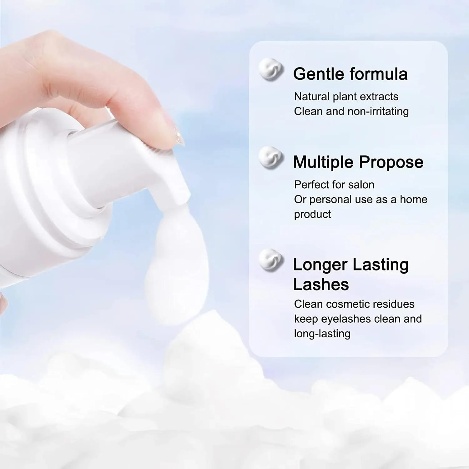 Kit de Mousse en mousse pour extensions de cils, 50ML, pour maquillage rapide, élimination de la col