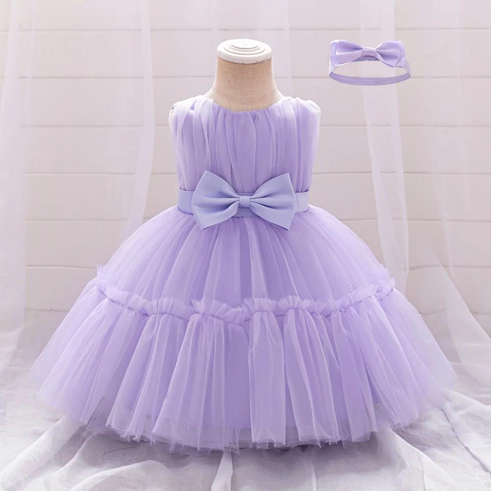 Robes de baptême pour bébés filles, tenue de princesse élégante pour fête de mariage, en Tulle, vête