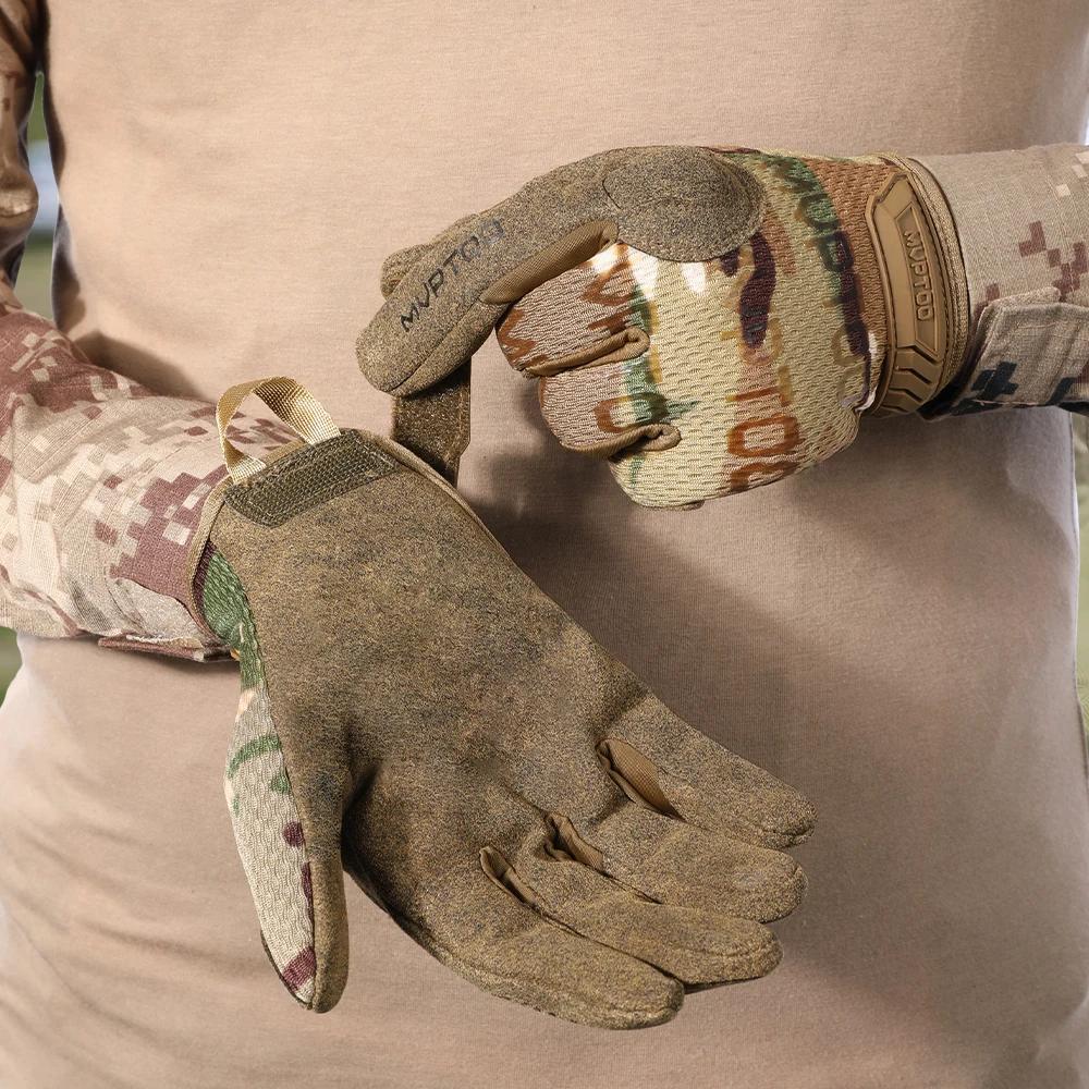 Gants tactiques à doigt complet pour écran tactile, respirants, Paintball, Airsoft, tir, randonnée,