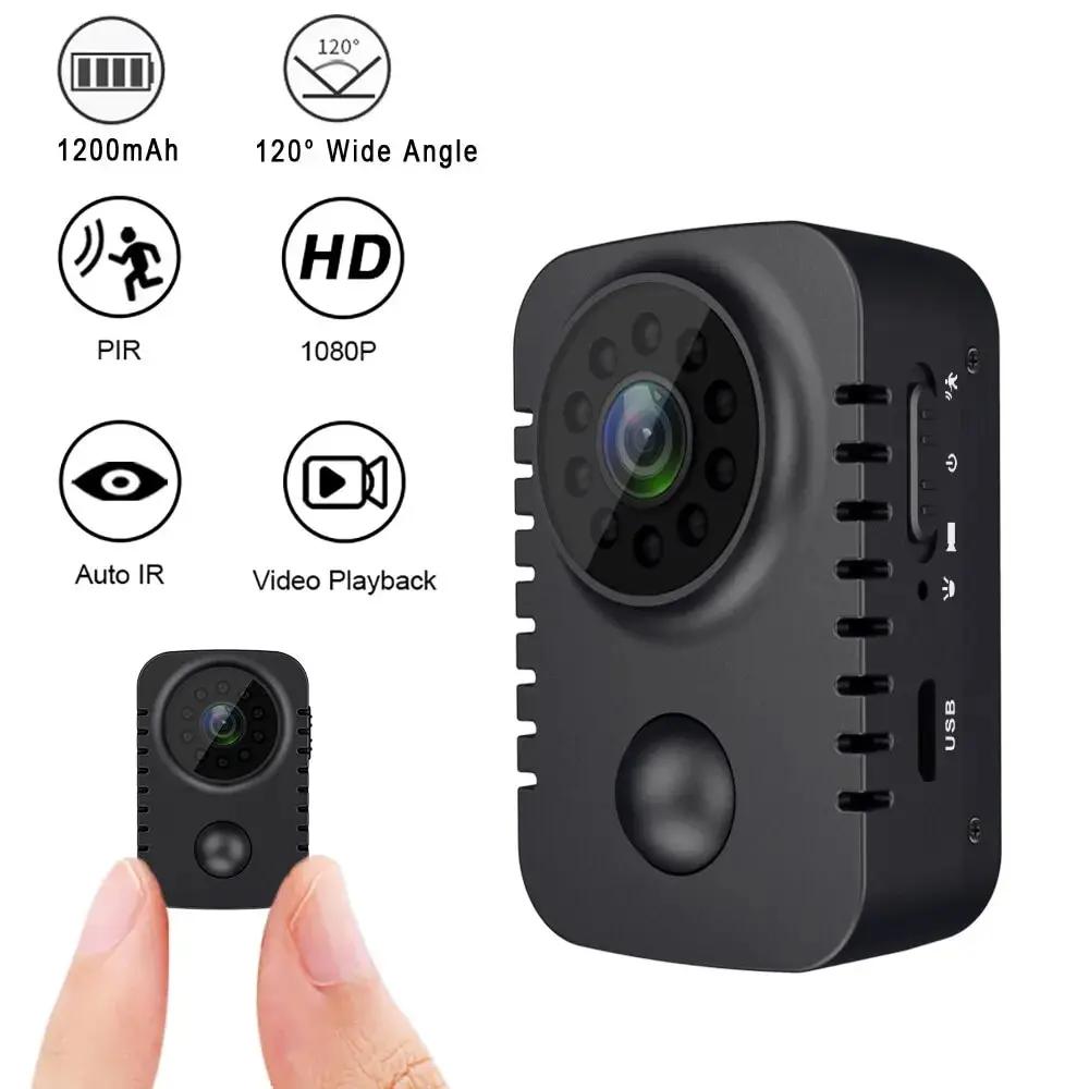 Mini caméra corporelle 1080P Full HD, sécurité intelligente, poche, Vision nocturne, détection de mo
