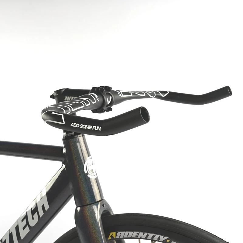Aramment fixe engrenage course vélo de route TT guidon 31.8mm noir en alliage d'aluminium vélo Bullh