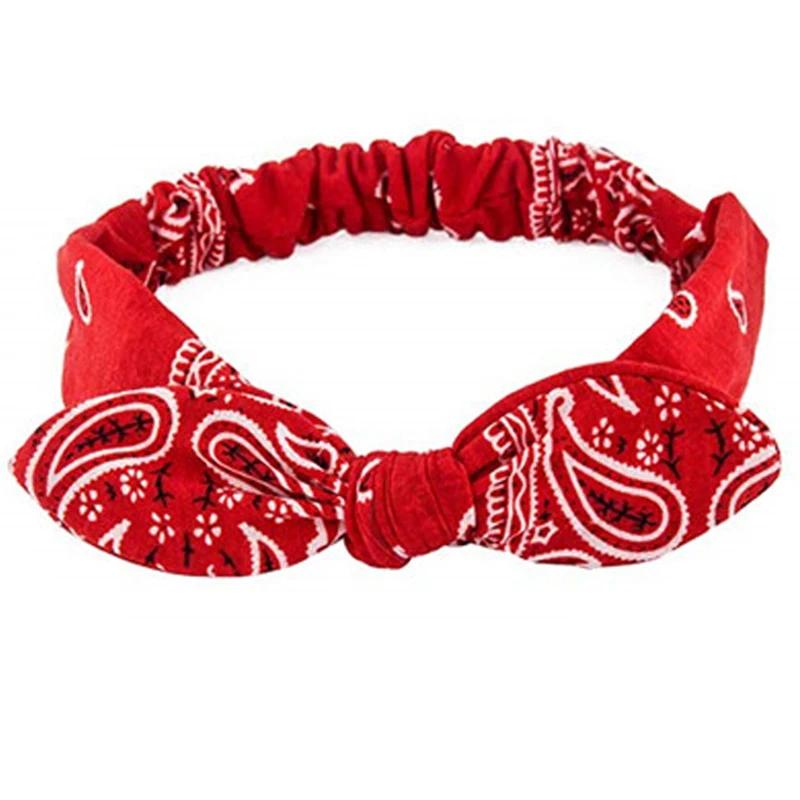 Bandeau Élastique à Nœud Croisé Imprimé Doux et Solide, Vintage pour Femme, Turban, Bandana de Style