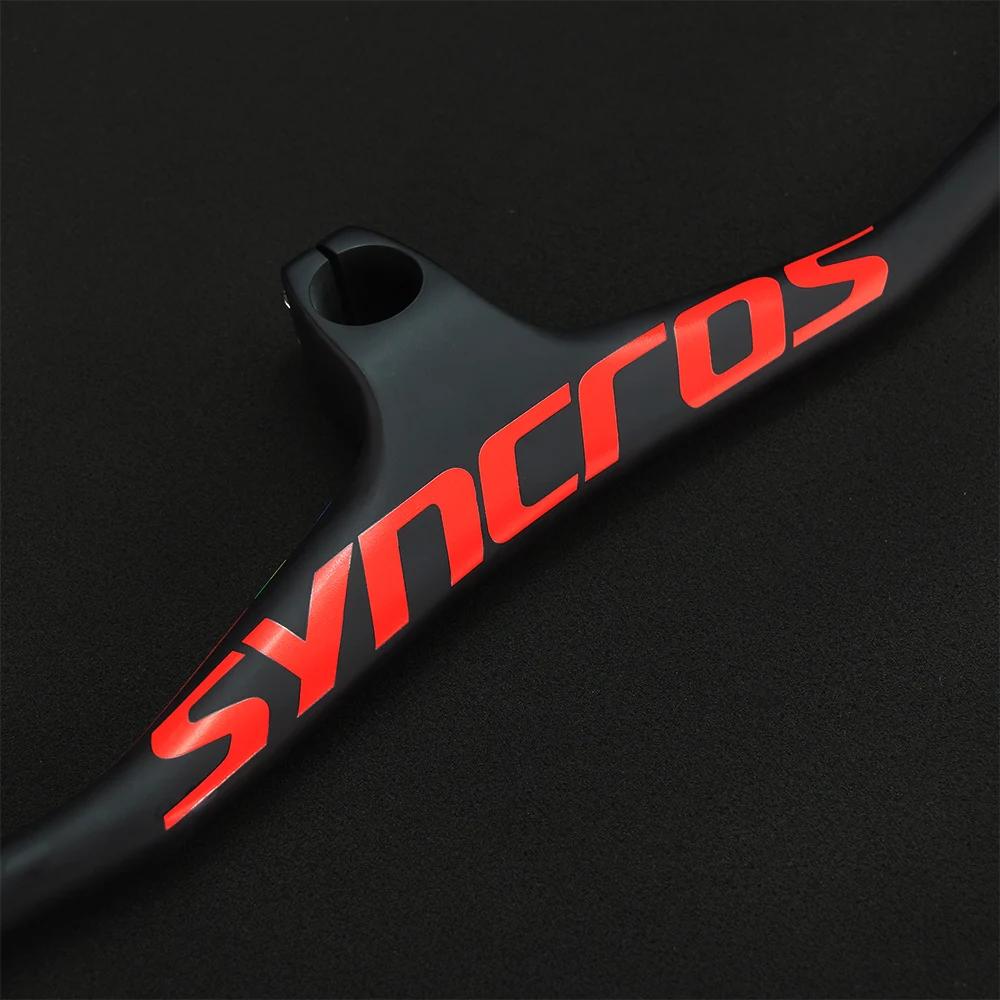 Guidon intégré en fibre de carbone avec support de montage, accessoires de vélo VTT, SYNCROS FRASER