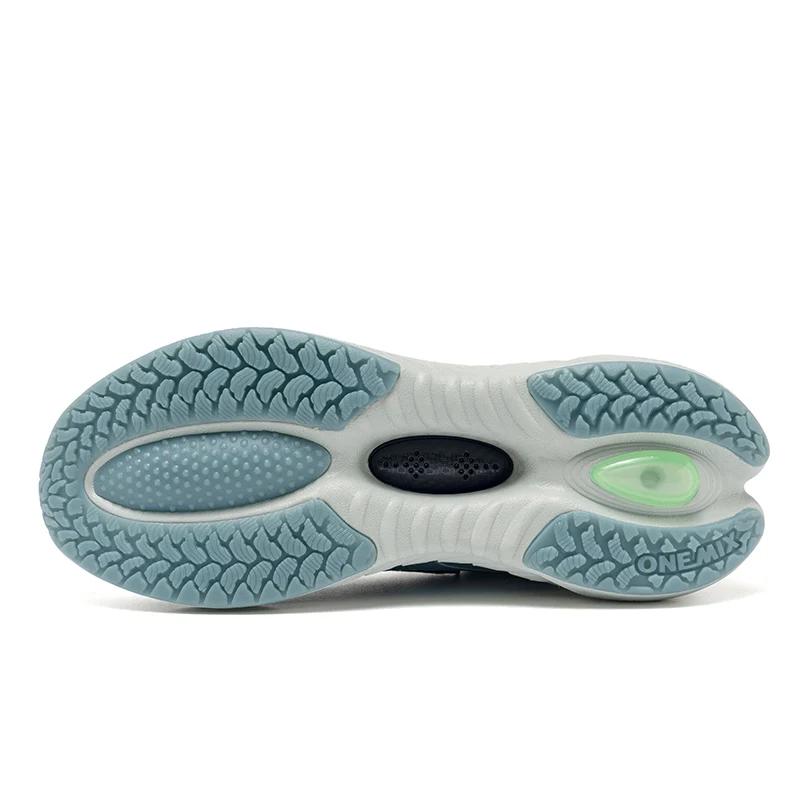 ONEMIX-Chaussures de course en cuir pour hommes et femmes, baskets de sport, de marche, d'entraîneme