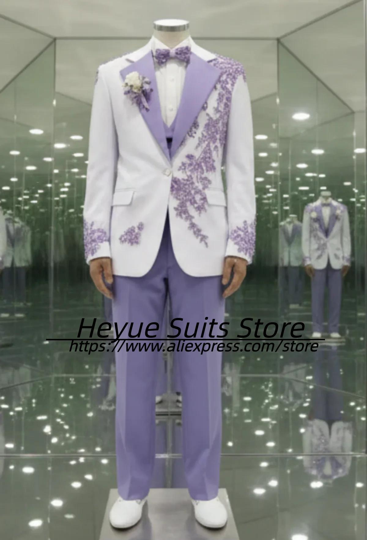 Smoking de Mariage Élégant et Raffiné pour Homme, Sur Mesure, Coupe Slim, Revers Cranté, Ensembles 3
