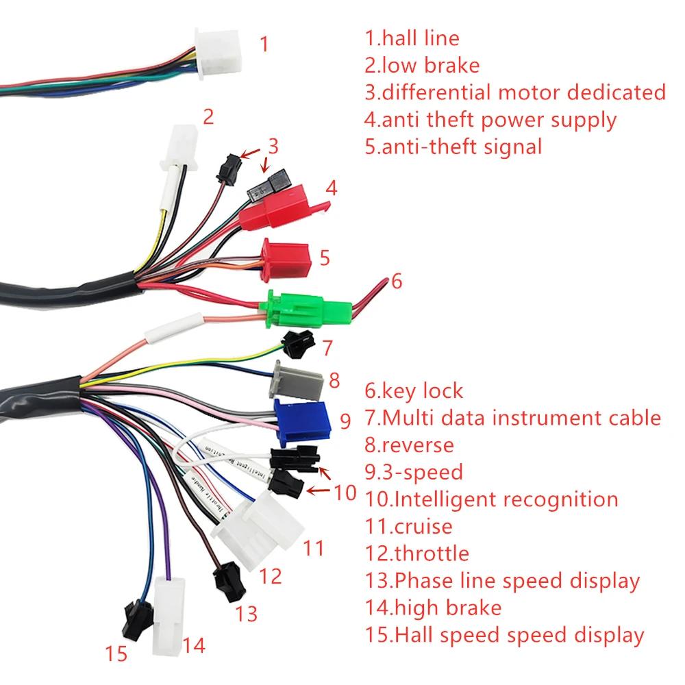 Contrôleur cc sans balais pour vélo électrique 48V 60V 2500W, contrôleur à onde sinusoïdale 72V 3000