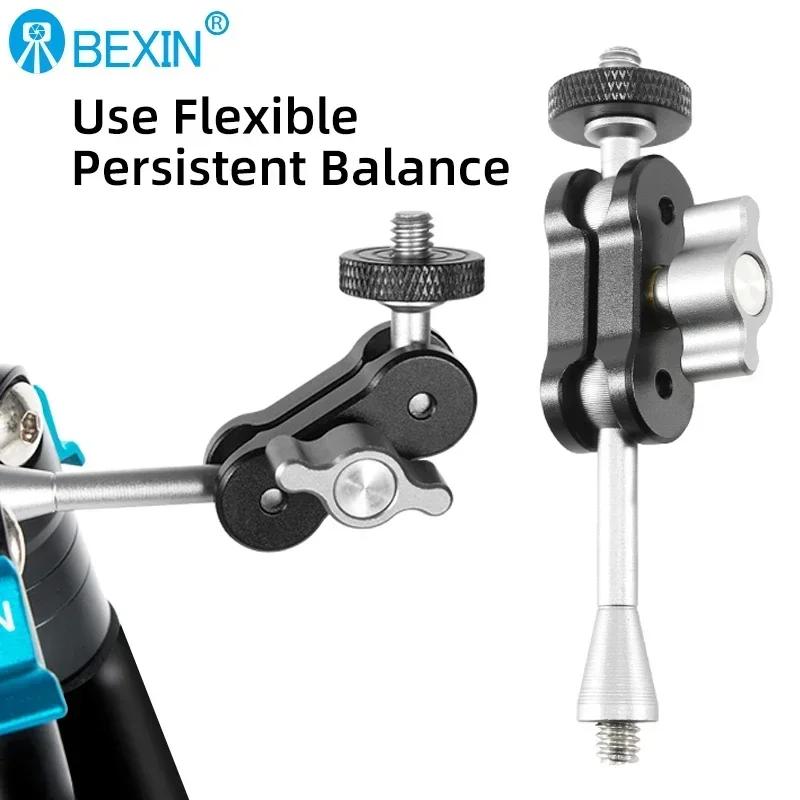 Becin – adaptateur de caméra à Double tête sphérique, Super pince, Compatible avec GoPro DJI Action