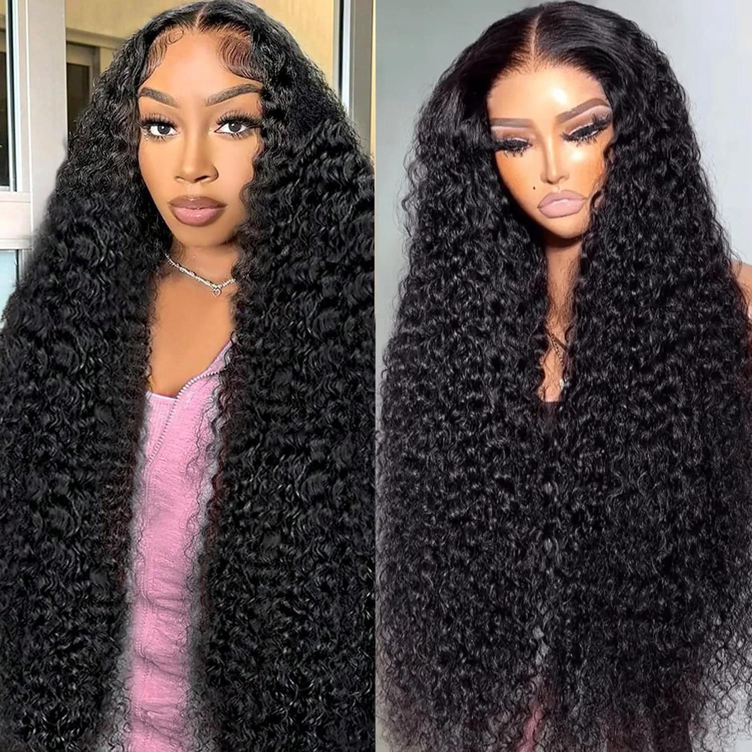 Perruques Lace Front HD 13x6 de 40-44 pouces en cheveux humains pour femmes, densité 200%, perruque