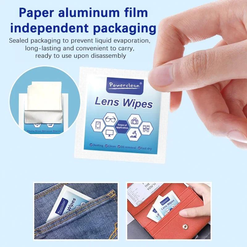 100 lingettes nettoyantes pour lunettes, lunettes de soleil, écran de téléphone portable, pré-humidi
