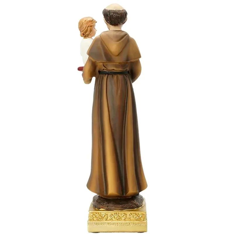 Statue de Saint-Antonio 20/30Cm, 1 pièce, icône de prière de la famille Saint catholique, ornements