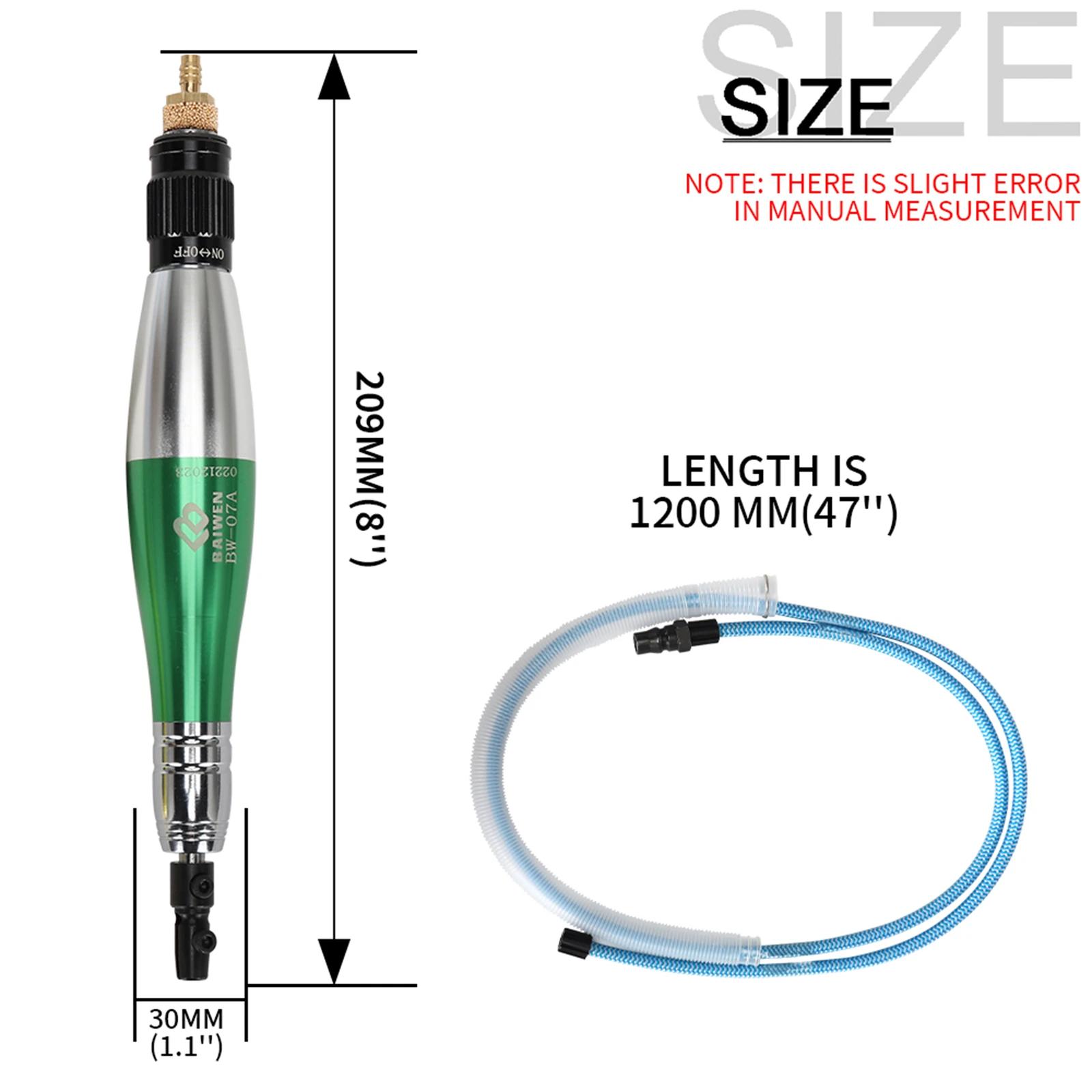 Micro-crayon pneumatique ultrasonique de 1/8 pouces, broyeur, lime de meulage alternative pour le po