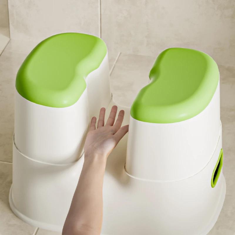 Tabouret de salle de bain en plastique, tabouret de bain creux en forme de U, chaise de toilette jap