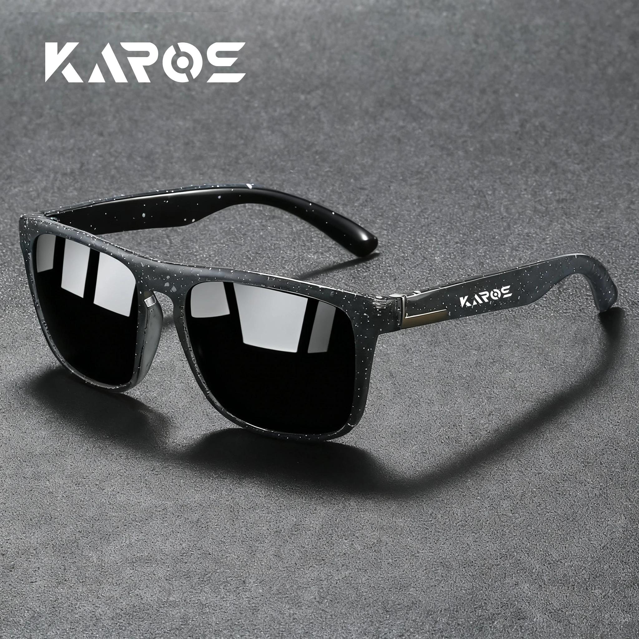 KAROS Lunettes de soleil polarisées de style rétro avec filtre UV400, construction durable pour homm