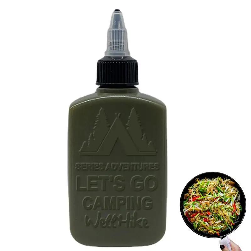 Bouteille à presser pour huile de Camping, bouteilles à condiments à presser de 100ml avec buses, di