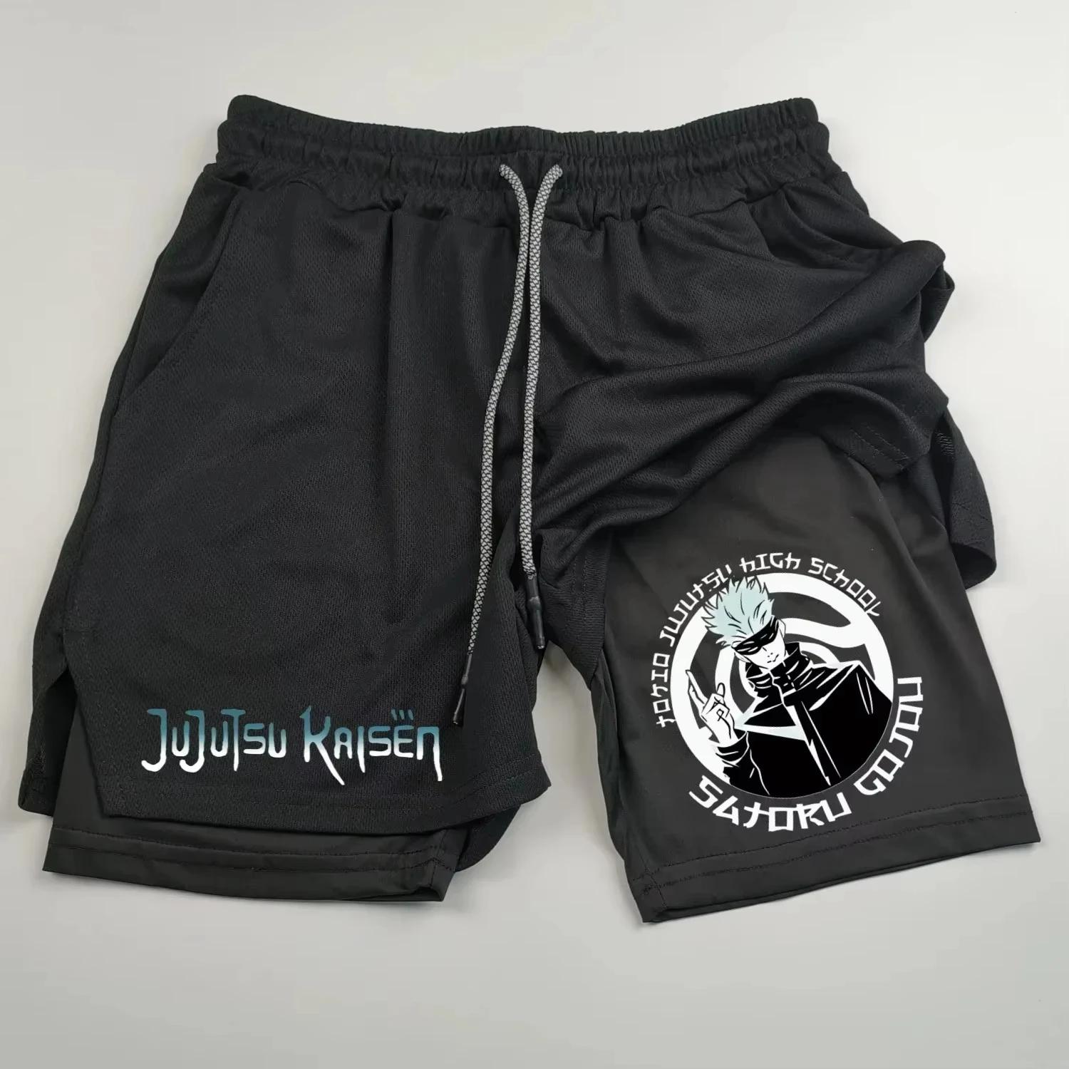 Short de sport à Double couverture, vêtements d'entraînement physique pour hommes, musculation Sho A