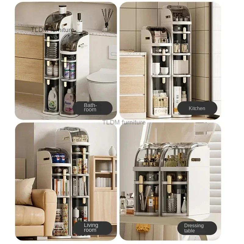 HOGap-Armoire de Rangement T1 pour Toilettes avec Couvercle Étanche, Installation Gratuite, Armoire