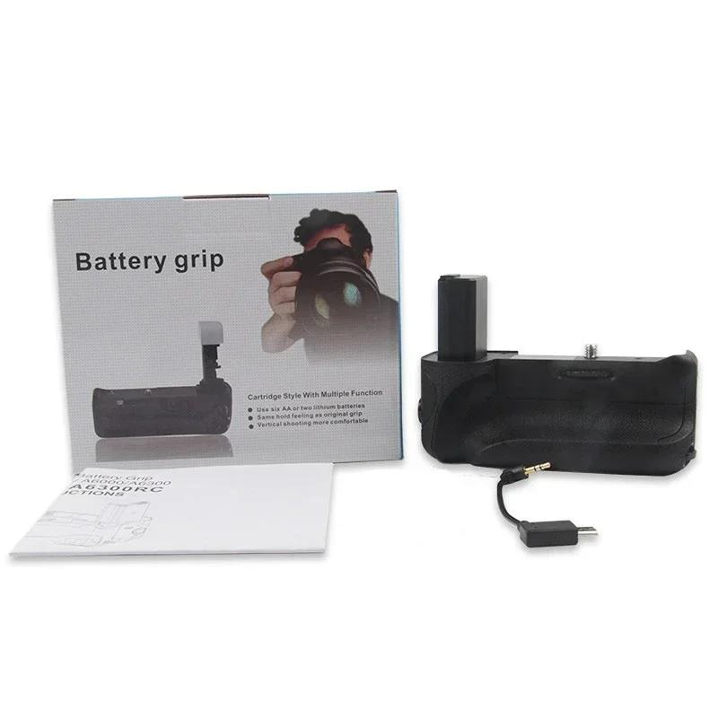 BG-A6000 Vertical Batterie Grip support pour Sony A6300 A6000 A6400 A6100 Caméra travailler avec NP-
