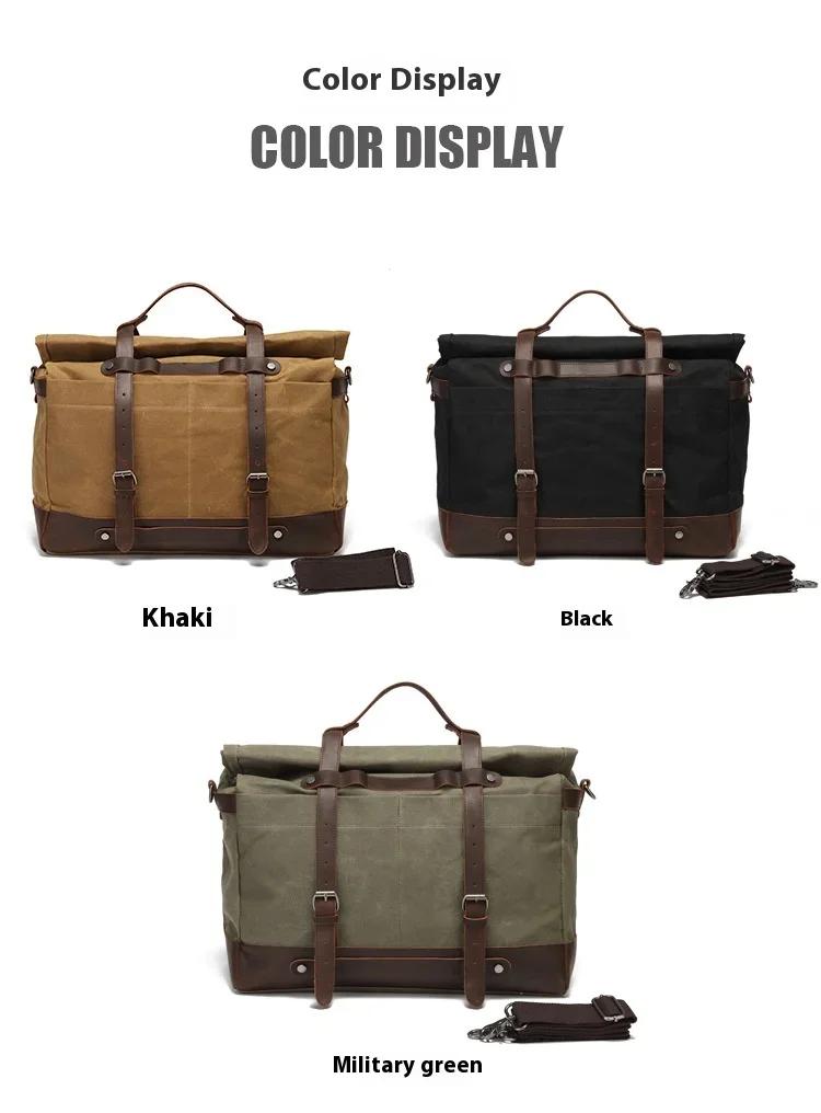 Sac de voyage étanche portable pour homme, sac à bagages extérieur, toile d'avertissement d'huile, s