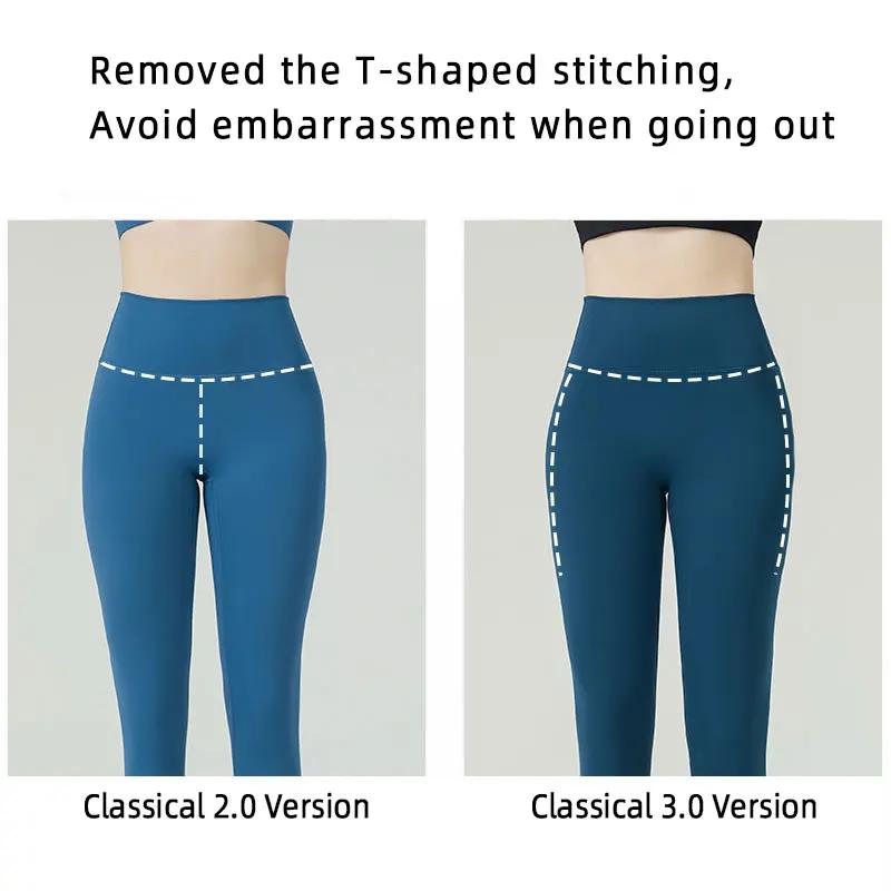 Taille haute sensation nue Leggings Push Up Sport femmes Fitness course pantalons de Yoga énergie Le