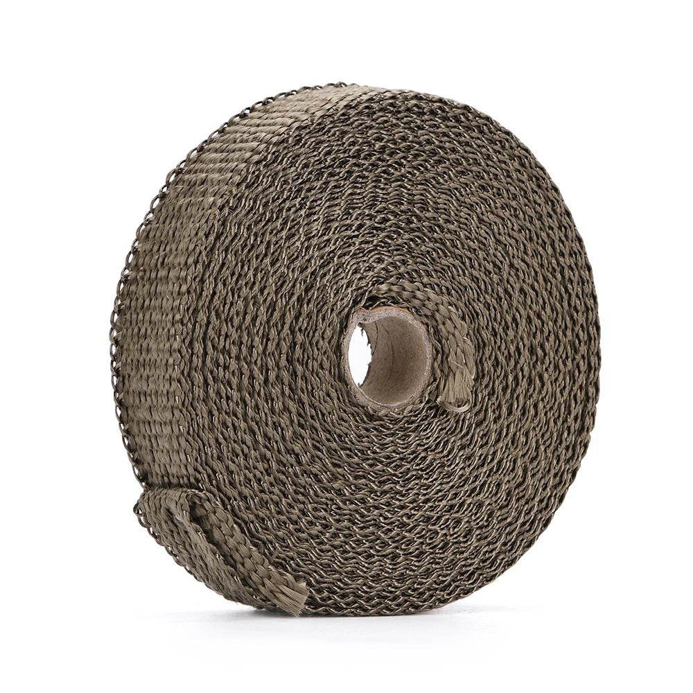 Bande d'enveloppe thermique en titane pour tuyau d'échappement, 1 "/25MM 5/10M/15M, avec attaches de
