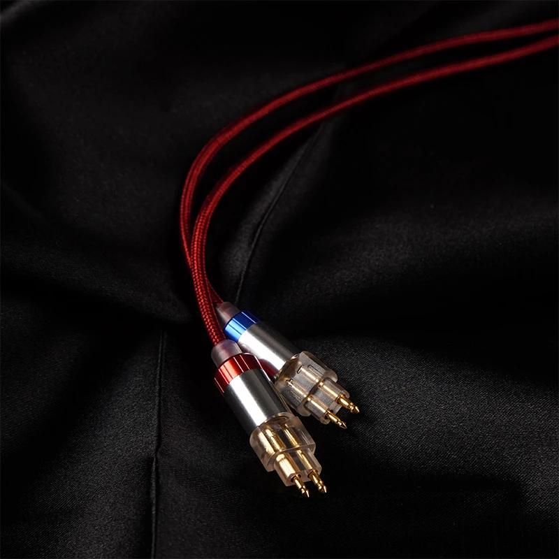 NICEHCK HeadAg 4N câble Coaxial argent pur HIFI Audio casque 4.4mm équilibré HD650/double 2.5mm HD60