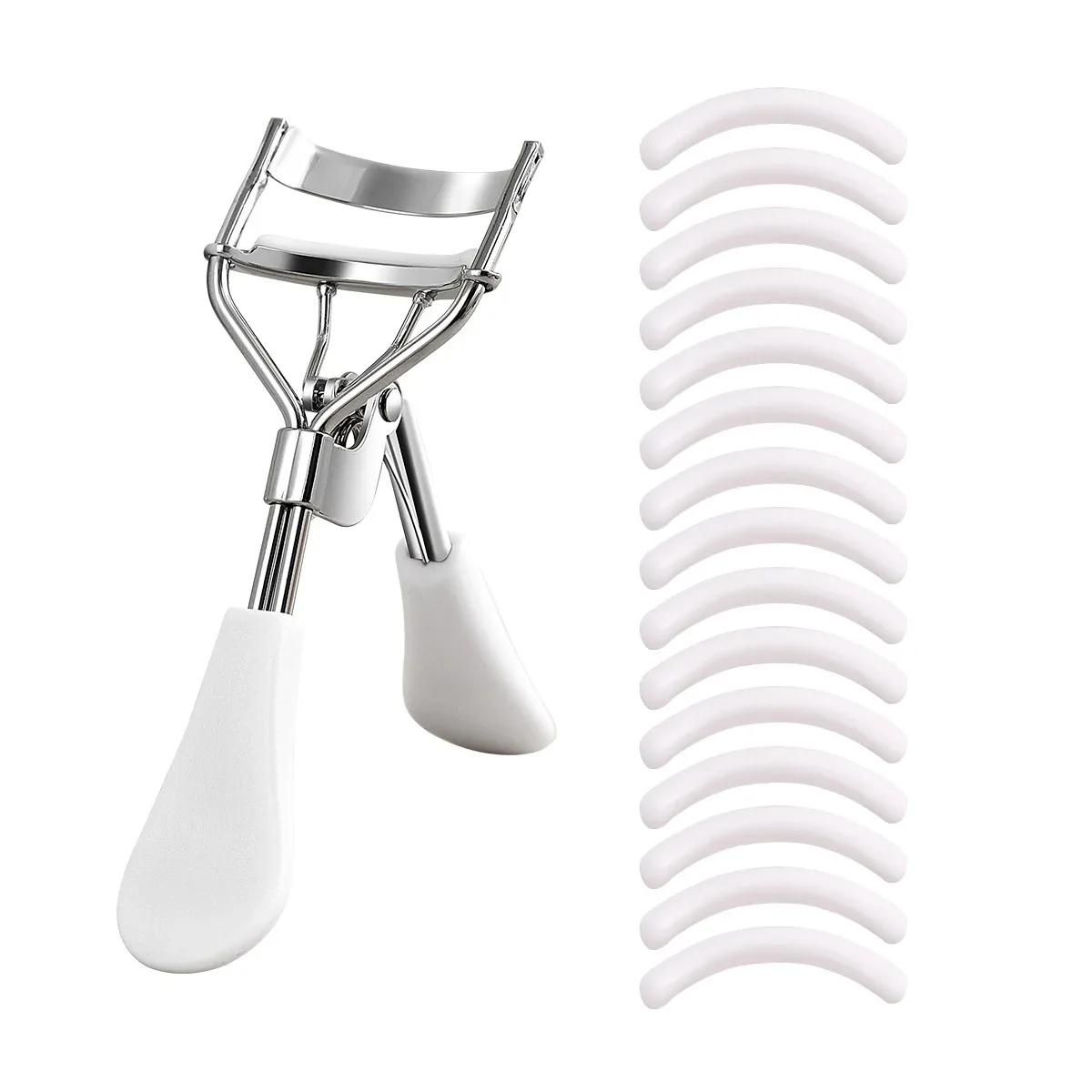 avec 15 coussinets en silicone et recourbe-cils en acier inoxydable, recourbe-cils portable, utilisé