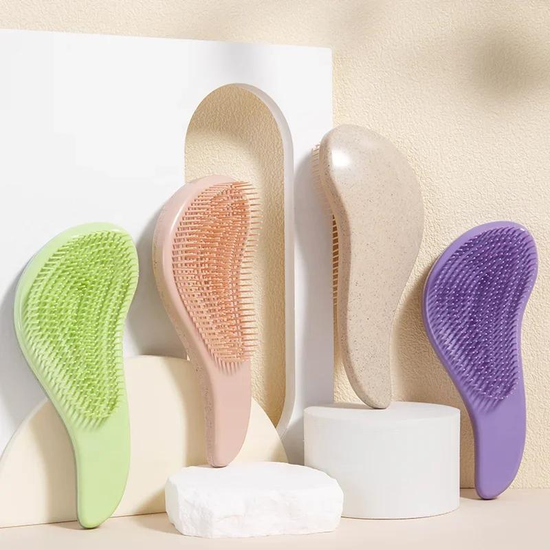 Brosse à cheveux démêlante magique, 1 pièce, paille de blé douce, peigne de Massage du cuir chevelu,