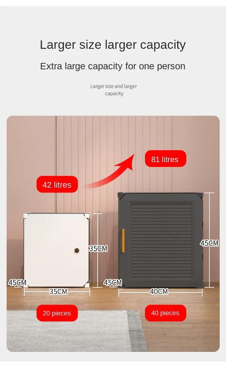 Armoire de Rangement Pliable et Anti-Poussière, Meuble de Chambre à Coucher, Assemblez des Vêtements