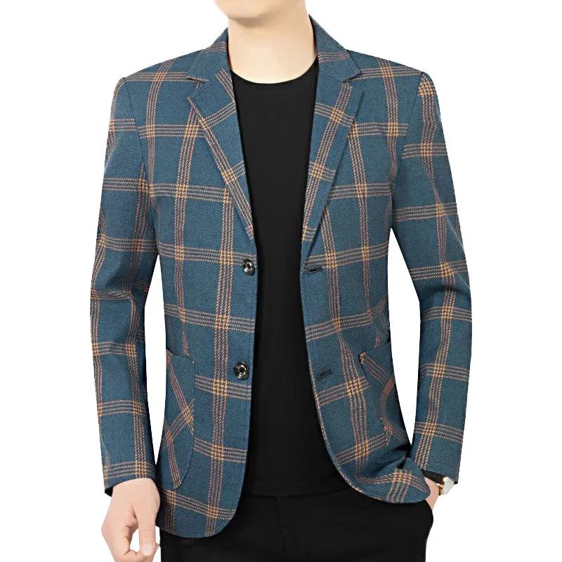 Manteau Homme Printemps-Automne 2026 – Blazer Décontracté à Col Rabattu et Poches, Simple Boutonnage