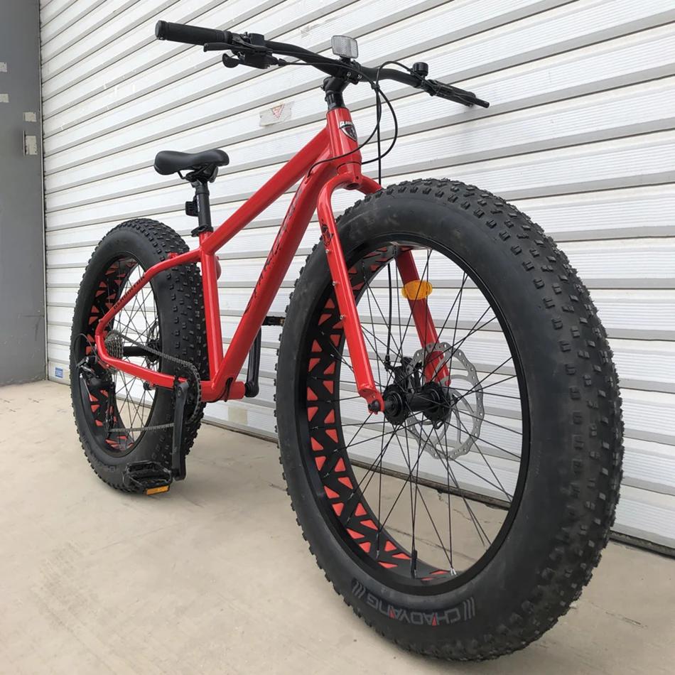 Moyeu de vélo de neige 26 pouces, roulement de Cassette en alliage d'aluminium Ultra large, 2 axes a