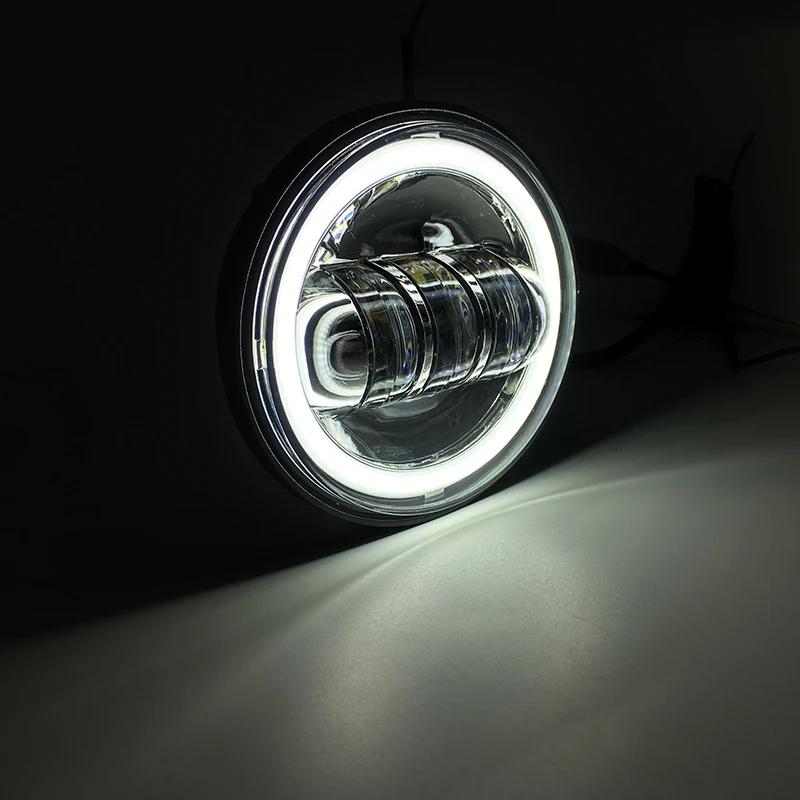2 pièces 30W 4.5 pouces Moto Led antibrouillard 6000K DRL Led phare pour Harley Moto Moto ampoule d'