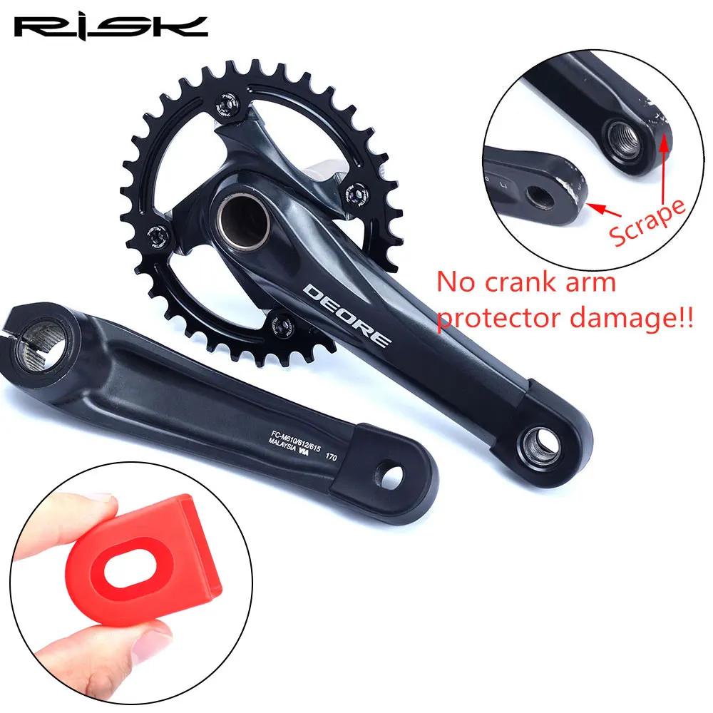 Risque 2 pièces Silicone vélo manivelle bras protecteur couverture montagne route vélo universel péd