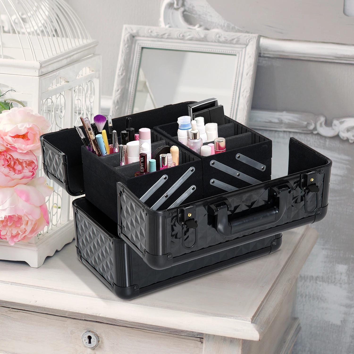 Homcom Trousse de maquillage Organisateur de cosmétiques professionnel