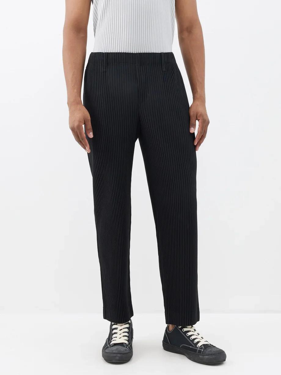 Miyake plissé hommes pantalon Baggy pantalon droit mode pantalons décontractés Style japonais Miyake